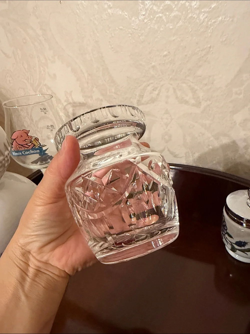 Waterford Crystal jar , container with no lid